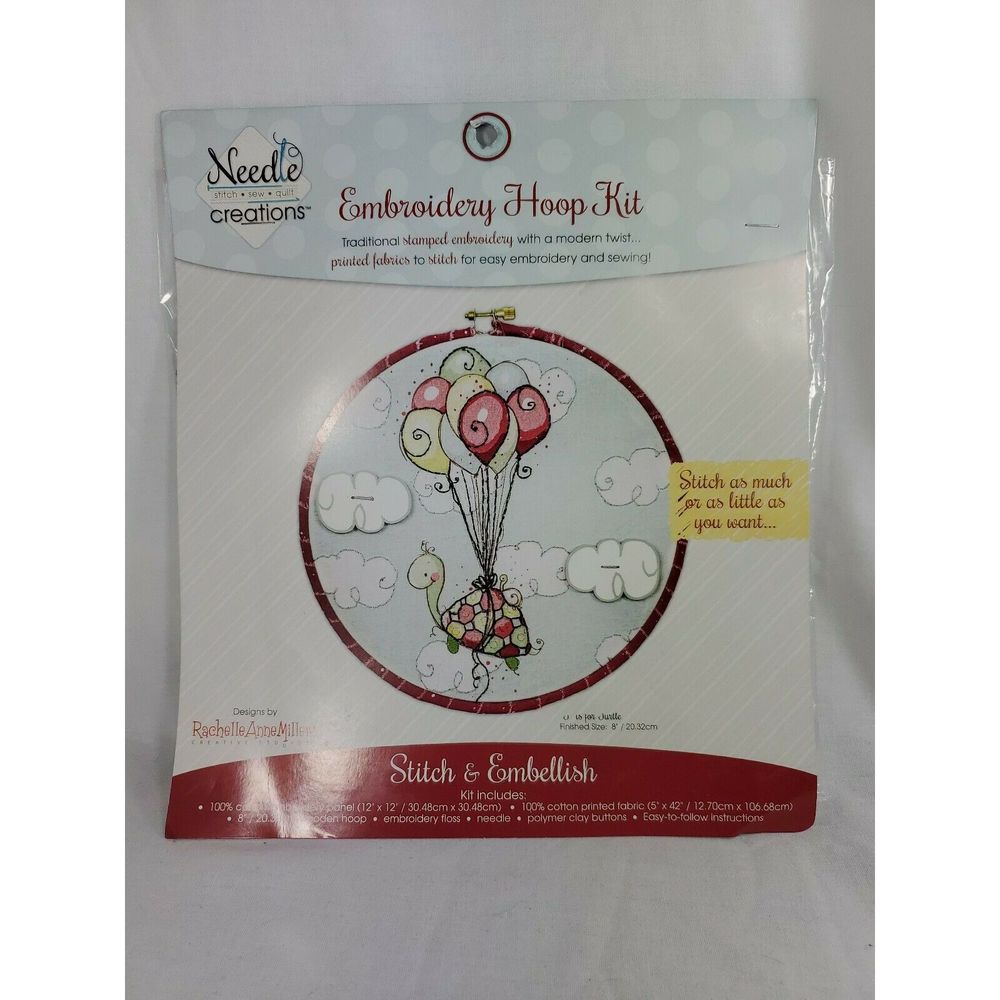 Needle Creations "T" Is For Turtle Embroidery Kit